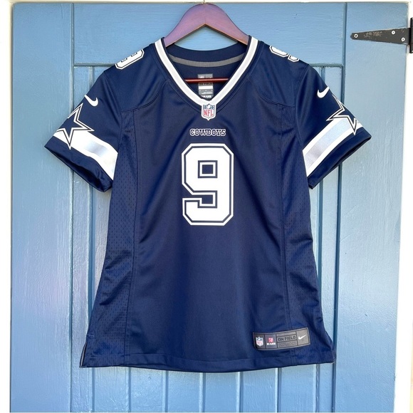 NFL Dallas Cowboys Tony Romo Blue Jersey Nike On Field Youth Medium - Picture 1 of 6
